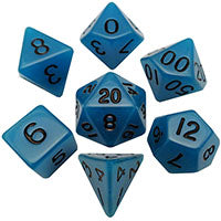 Fanroll - 16mm Acrylic Polyhedral Dice Set: Glow Blue