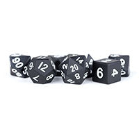 Fanroll - 16mm Metal Polyhedral Dice Set: Black