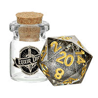 Fanroll - Individual D20 Elixir Liquid Core Dice: Vanishing Oil
