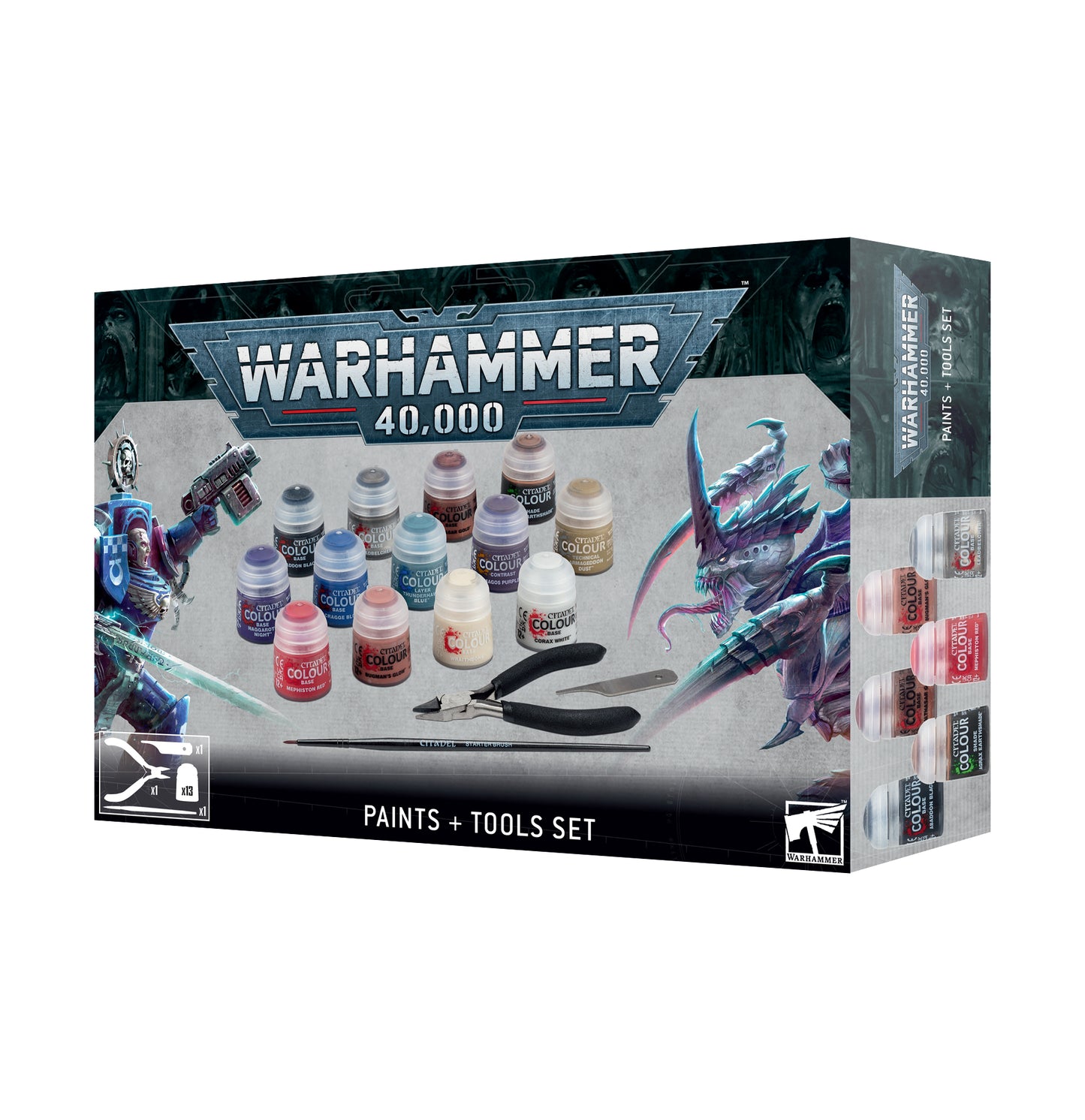 WARHAMMEER 40K PAINT + TOOLS SET
